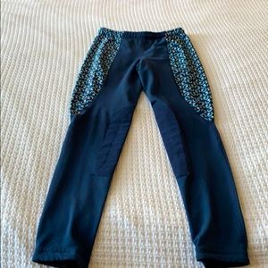 Kerrits Kids Leggings - Black and Blue Pattern breeches